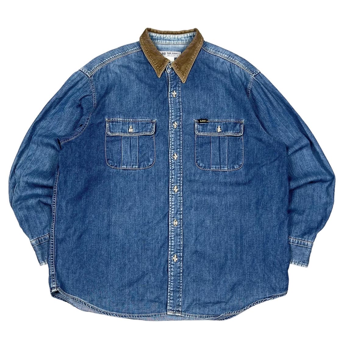 리 usa 넥 코듀로이 데님 셔츠 상품이미지1