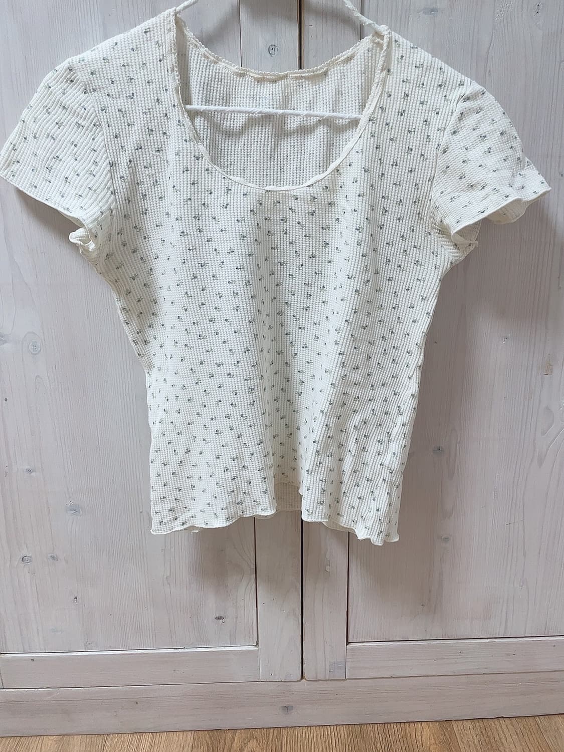 브랜디멜빌 와플 플라워 반팔 탑 상품이미지1