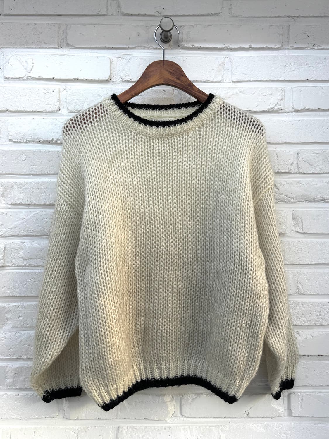 아이보리 아크릴 니트 상품이미지3