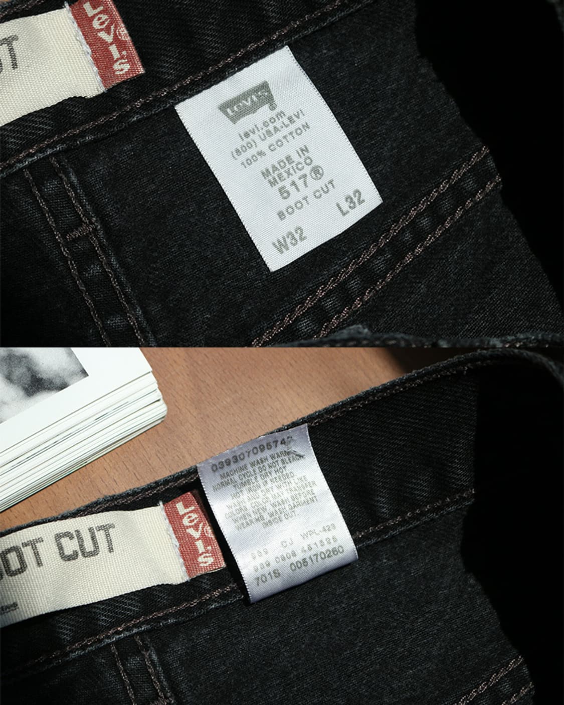 리바이스 00s 517 블랙 부츠컷 팬츠 상품이미지7