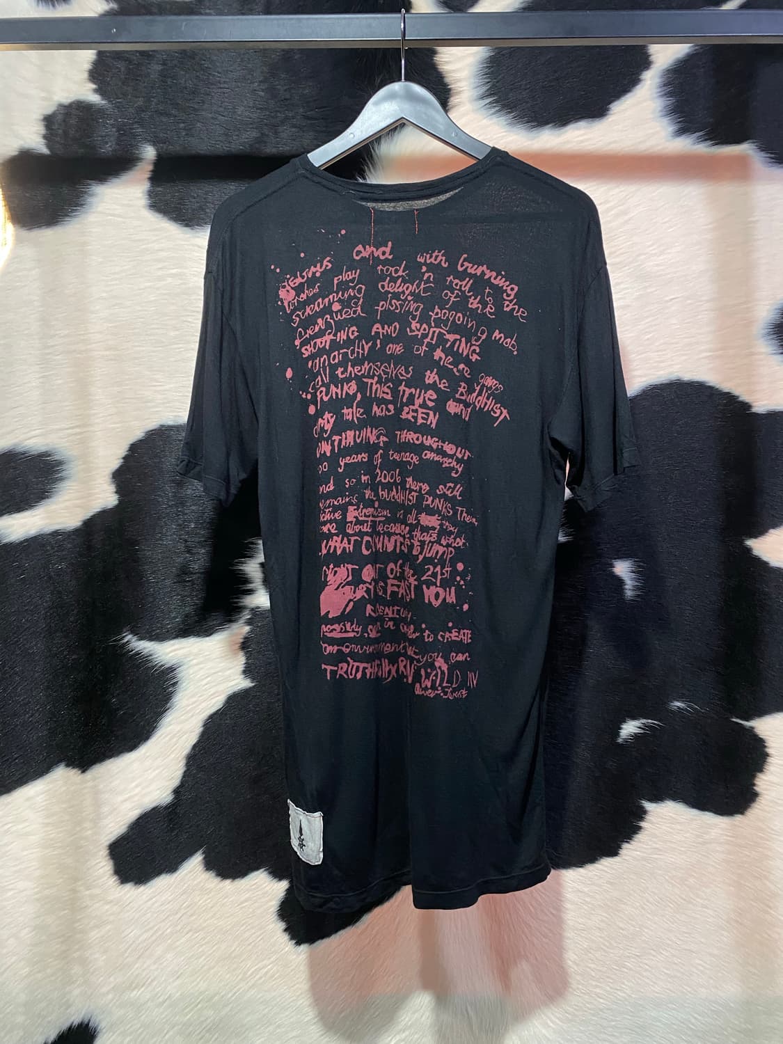 Japanese vtg 락무드 레드 프린팅 반팔 티셔츠 상품이미지6