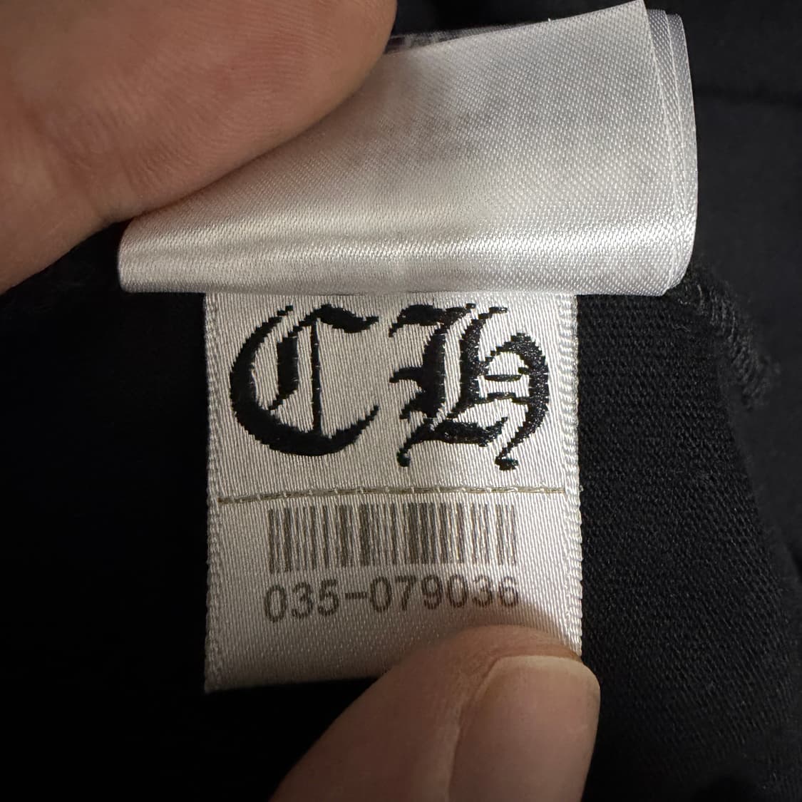 [XL]크롬하츠 넥스크립트 로고 롱슬리브 블랙 상품이미지3