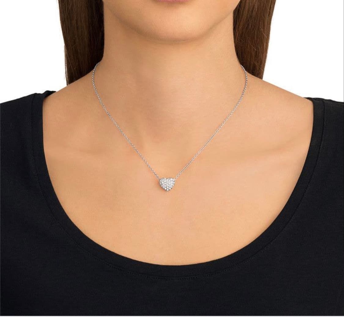 스와로브스키 양면 통통 하트 목걸이 크리스탈 큐빅 네크리스 1809006 상품이미지6