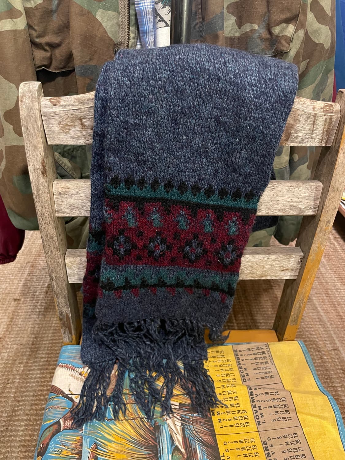 80–90’s Vintage Fair Isle Knit Scarf 상품이미지3