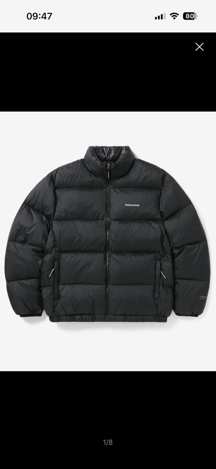 디스이즈네버댓 PERTEX T Down Jacket Black 상품이미지1