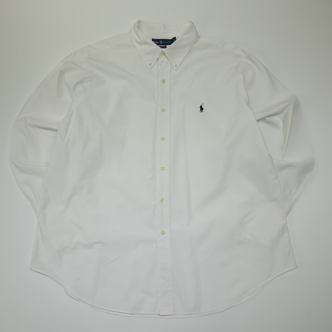 CL506 2XL 폴로 90s 코튼 버튼다운 네이비포니 화이트 셔츠 상품이미지1