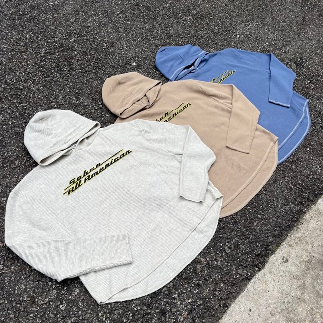 [OS] 소버 굿즈 와플 써멀 후드 오트밀 상품이미지1