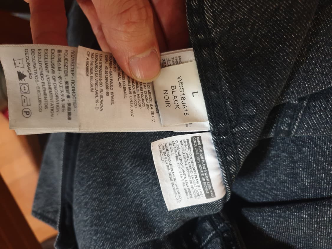 베트멍 리바이스 2018 데님 흑청 L 상품이미지7