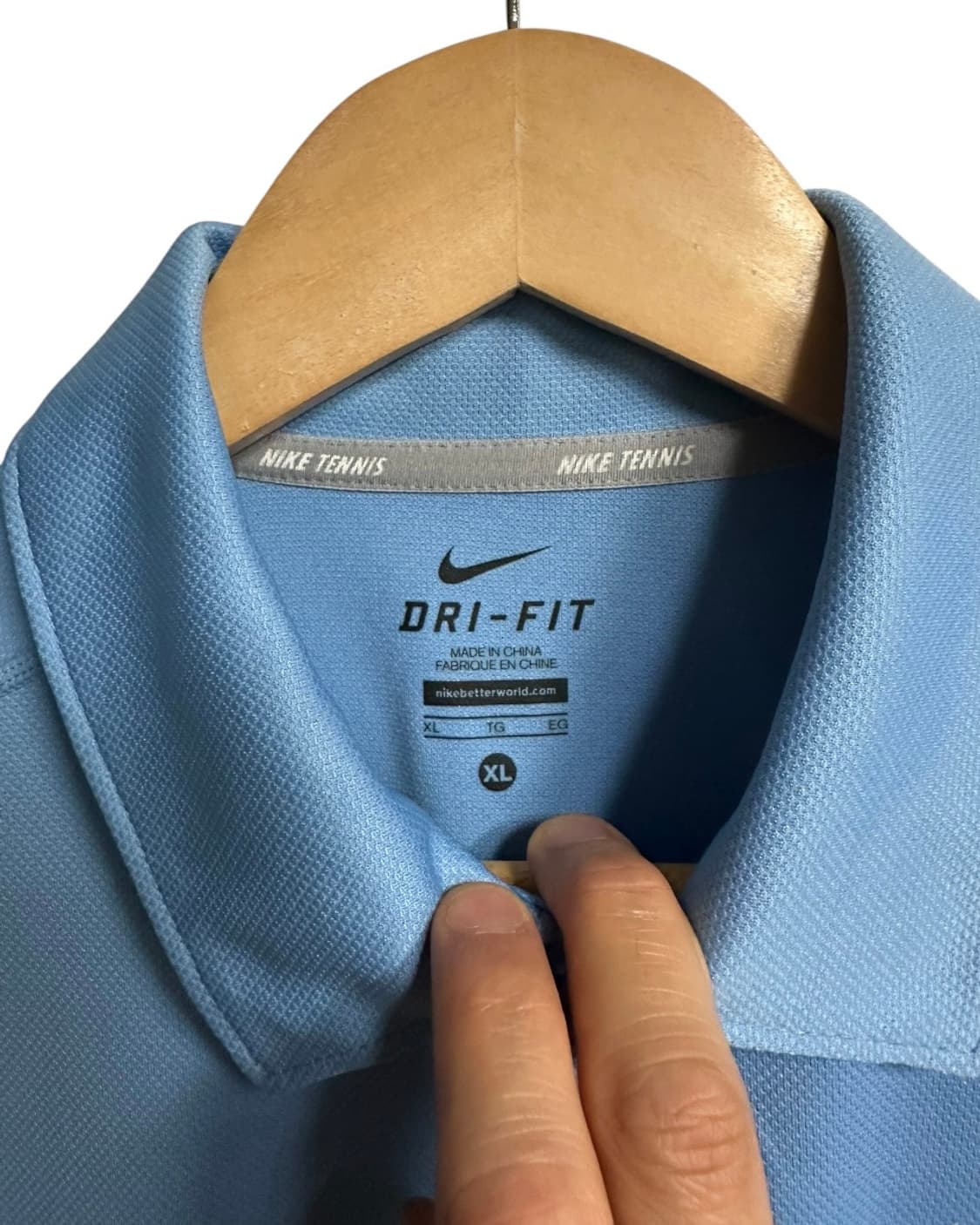 나이키(nike) 여성 스카이블루 드라이핏 테니스 카라티 XL size 상품이미지4