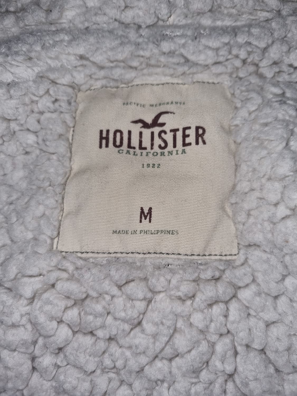 홀리스터 울프죠 양털 슬림핏 후드집업 남색 M 상품이미지3