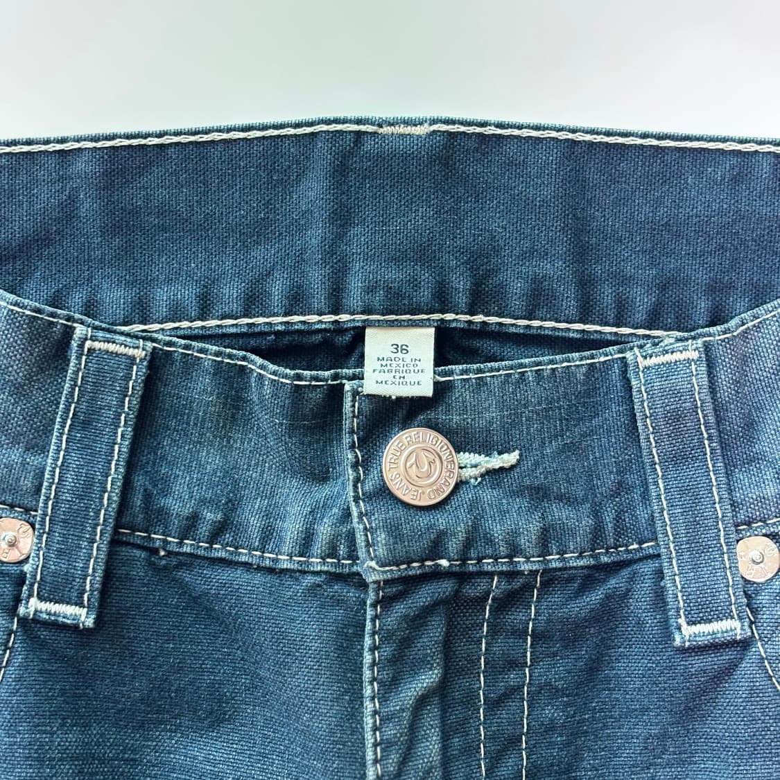 트루릴리전 섹션 스트레이트 다크 워싱 데님 상품이미지3