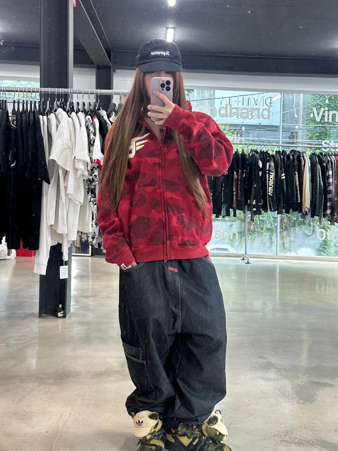 베이프 x Nigo x Rakuten Eagles 적계 투웨이풀집업후드 상품이미지1