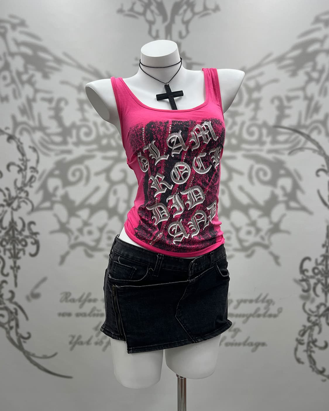 00's gals punk lettering sleeveless 상품이미지1