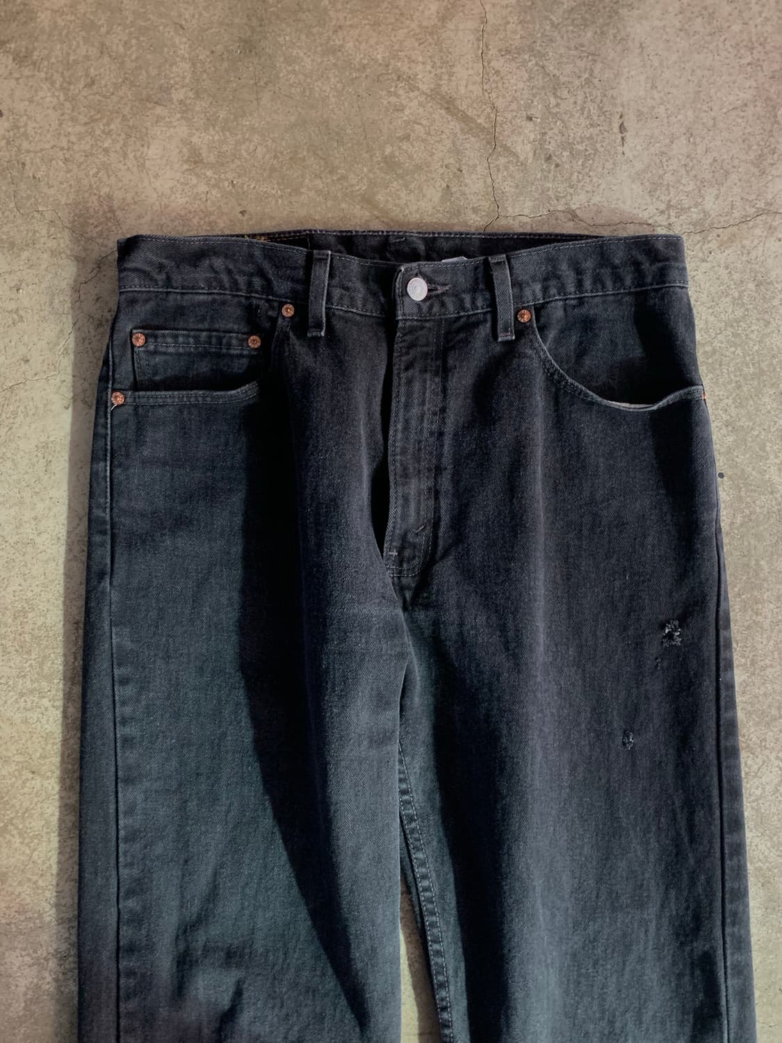 2000s 리바이스 505 블랙 데님팬츠 MADE IN USA 34X32 상품이미지3