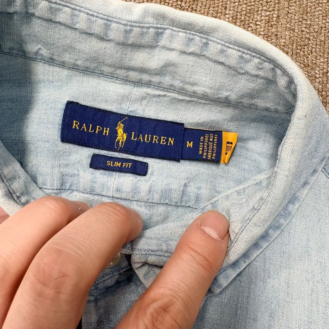 큐알 폴로 랄프로렌 데님셔츠 상품이미지4