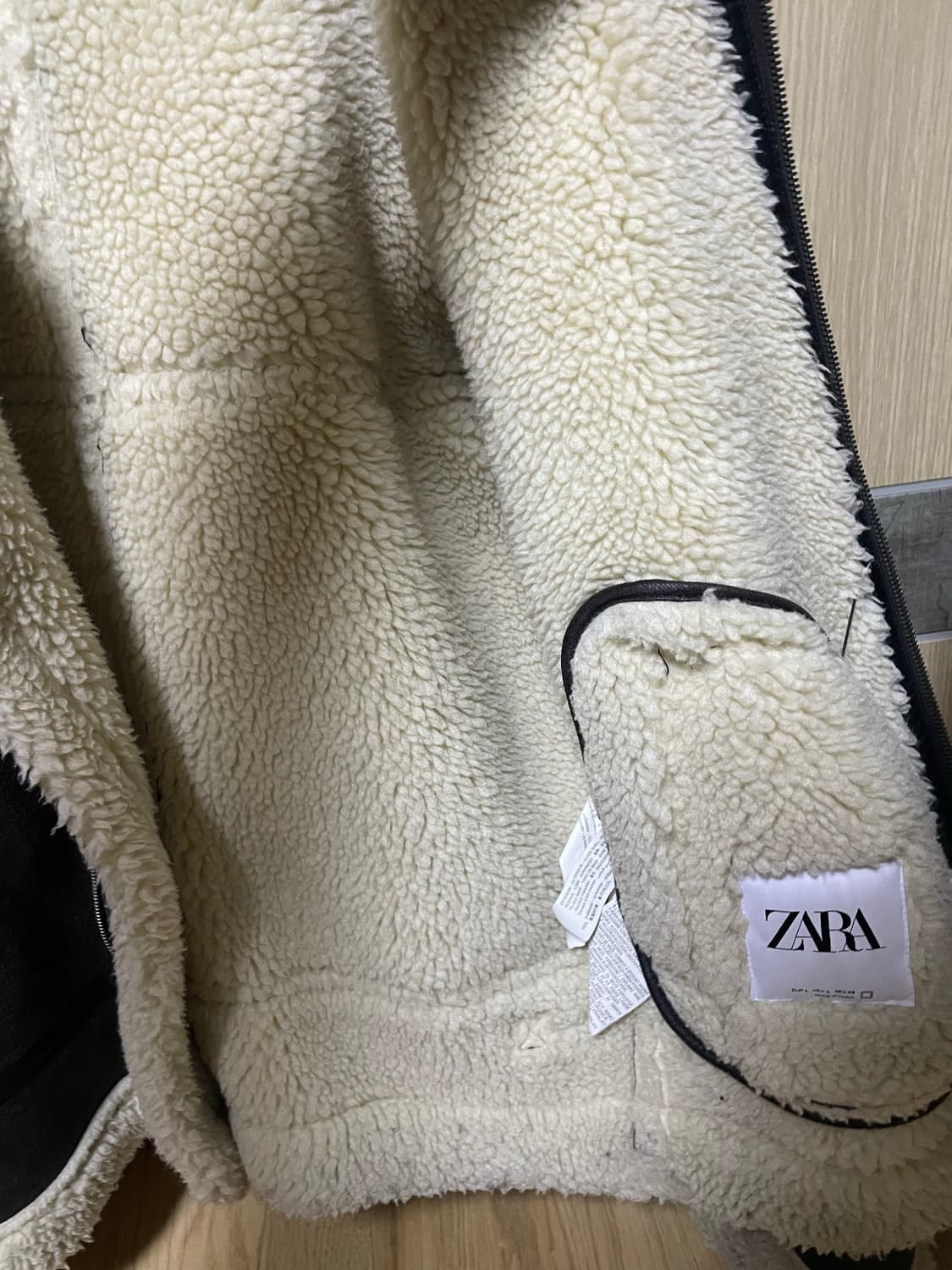 자라 ZARA 무스탕 자켓 브라운 상품이미지2