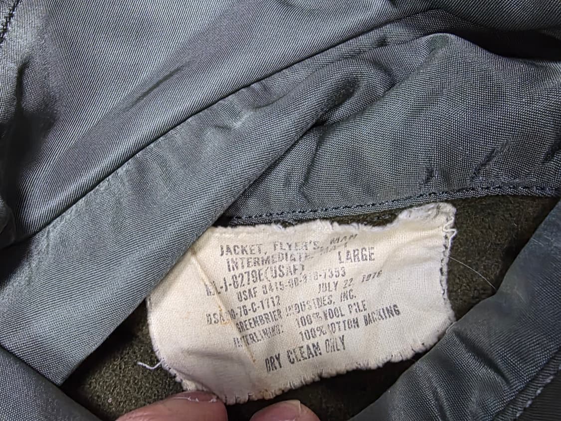 70s usaf ma-1 오리지널 빈티지 알파인더스트리 항공점퍼 60s 상품이미지2