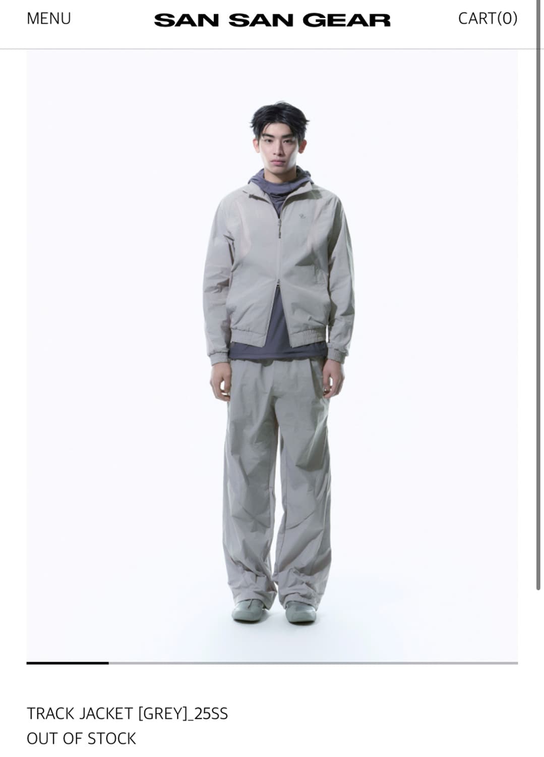 SANSAN GEAR 산산기어 트랙 자켓 그레이 상품이미지1