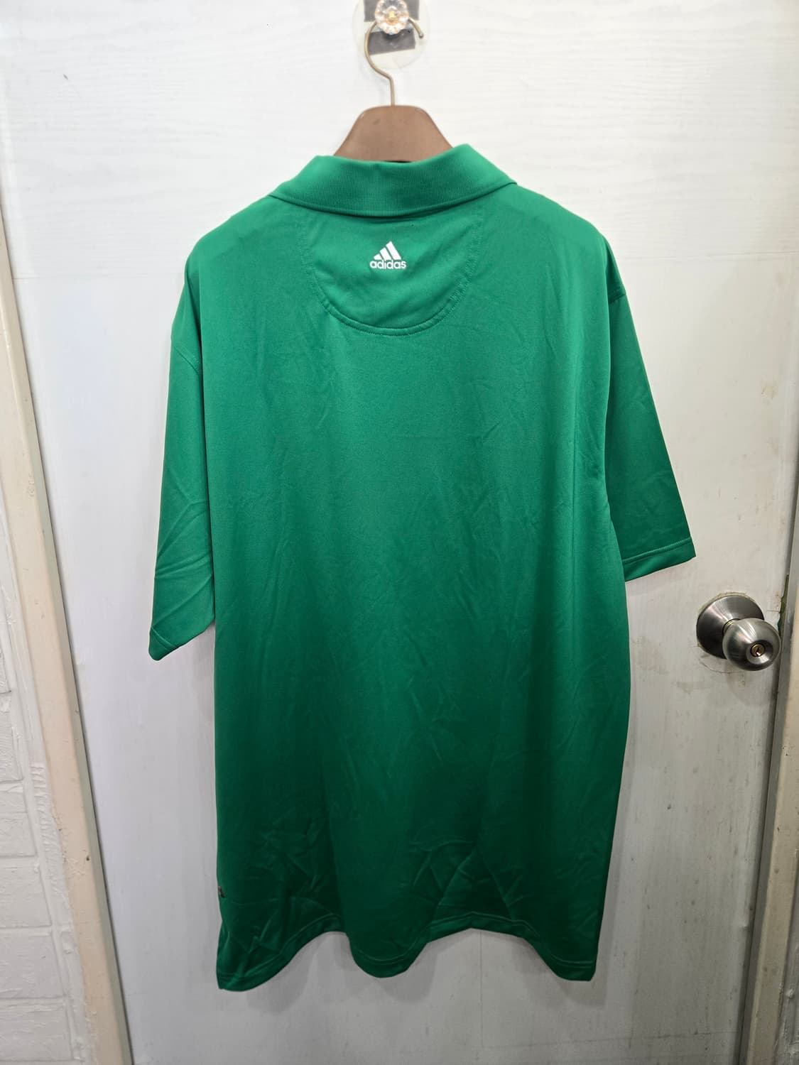 105,XL,택있는 새상품)) adidas 아디다스 그린 카라 반팔티셔츠 상품이미지3