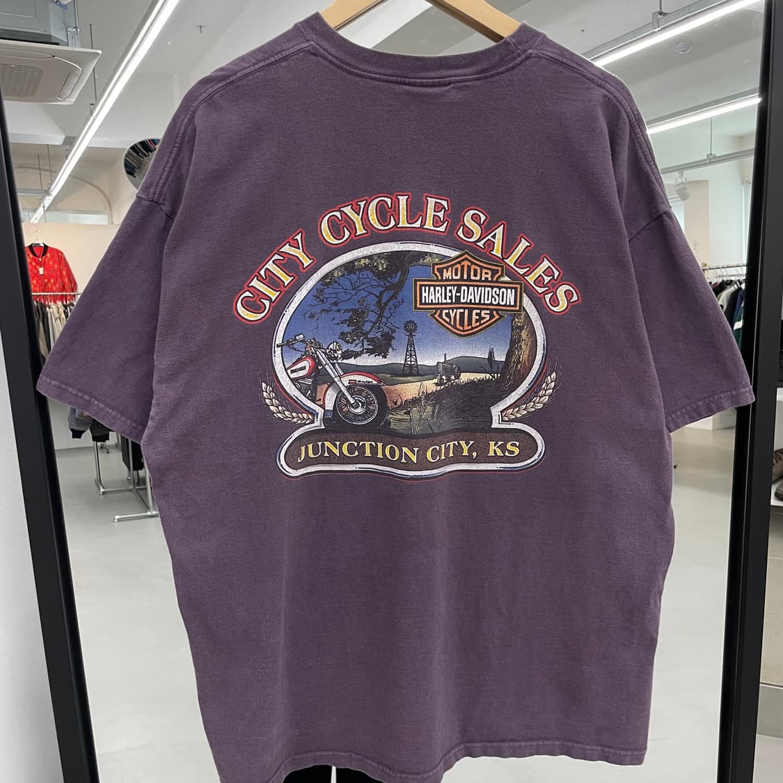 할리데이비슨 90s 플레임 불꽃 하드 페이딩 빈티지 반팔 티셔츠  상품이미지6