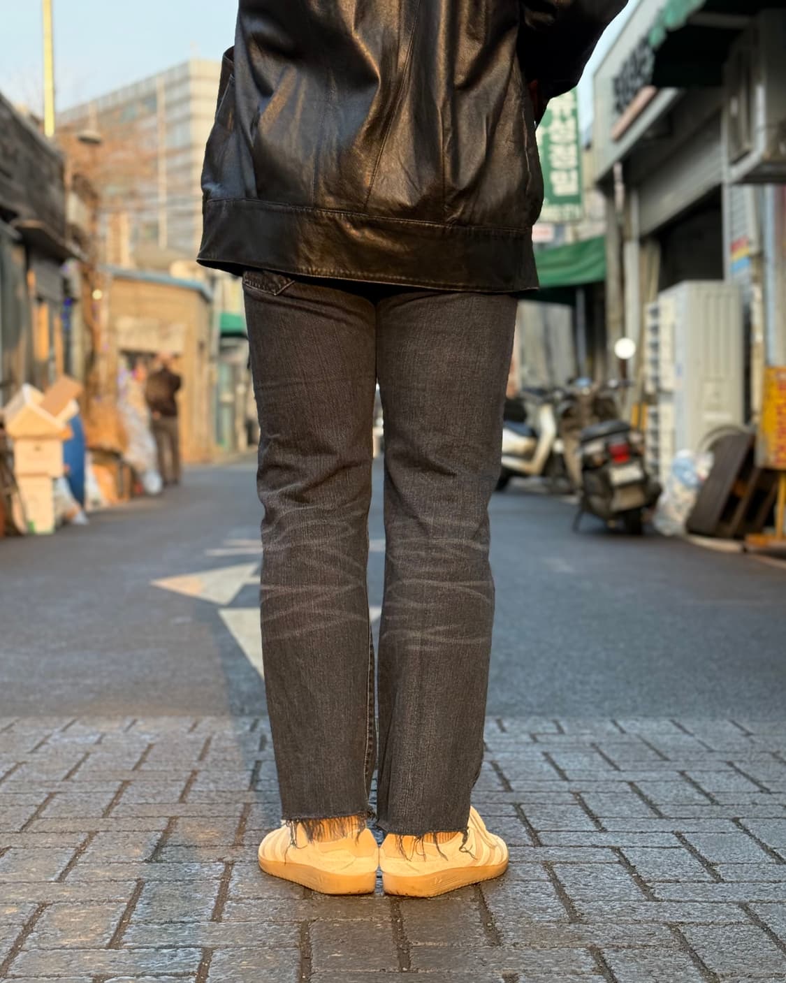 리바이스 501 스트레이트핏 블랙 데님 팬츠 33 상품이미지9