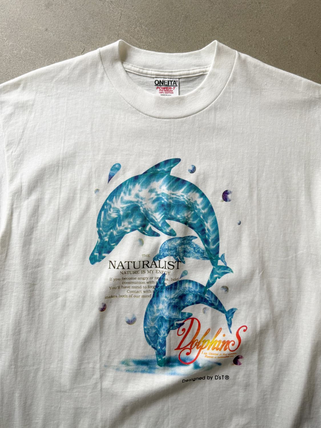 90s ONEITA Dolphins Nature Graphic Tee 상품이미지2