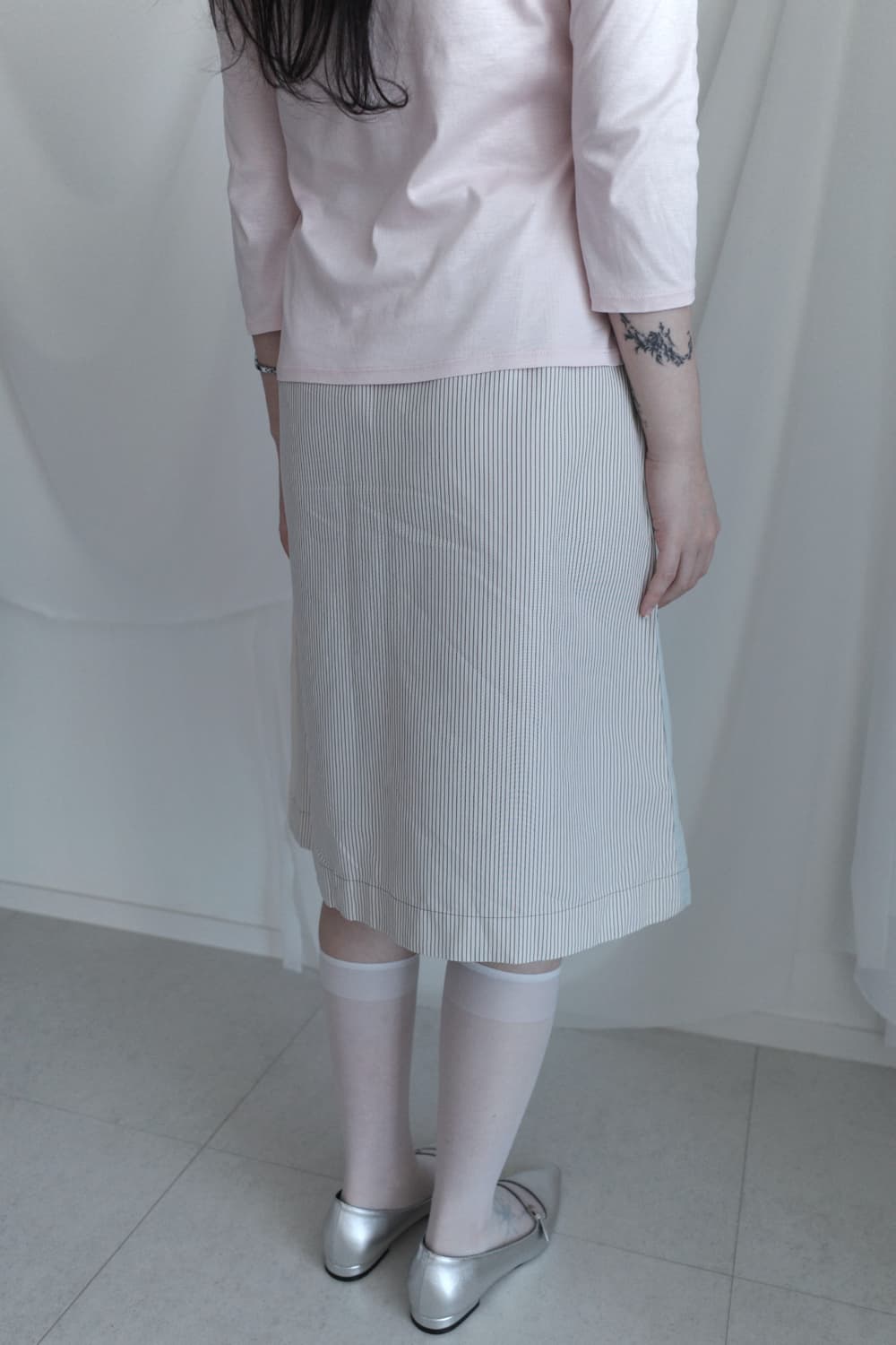 stripe patch skirt 상품이미지8