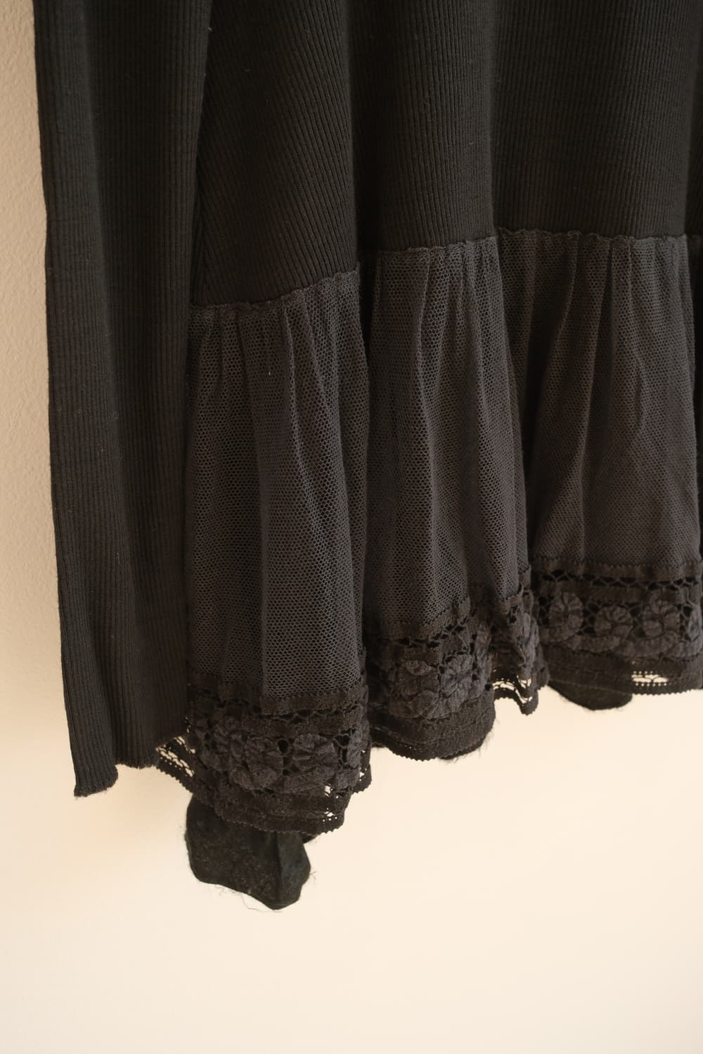 93s Frill lace ribbed top 상품이미지5