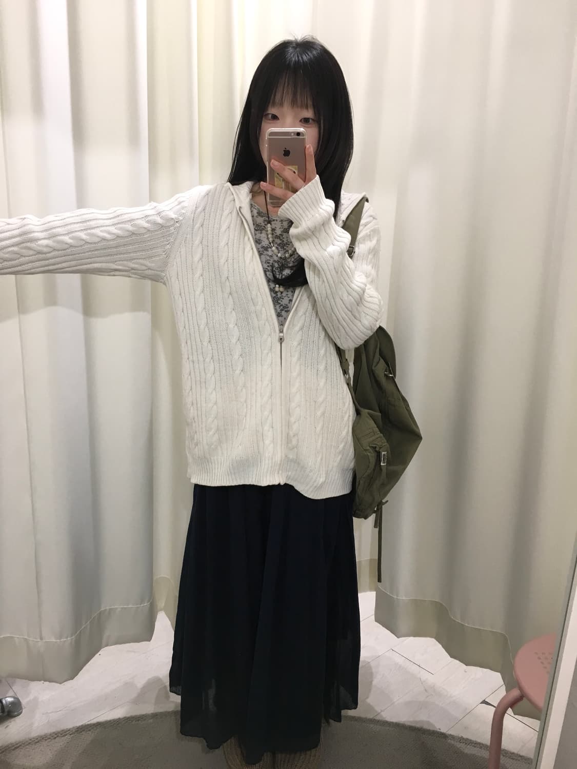 모리걸 아사면 밴딩 스커트 상품이미지7