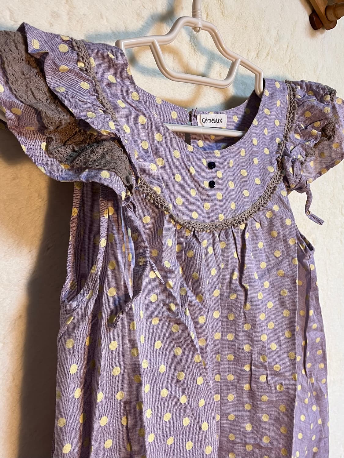 빈티지 모리걸 도트 레이스 원피스 상품이미지2