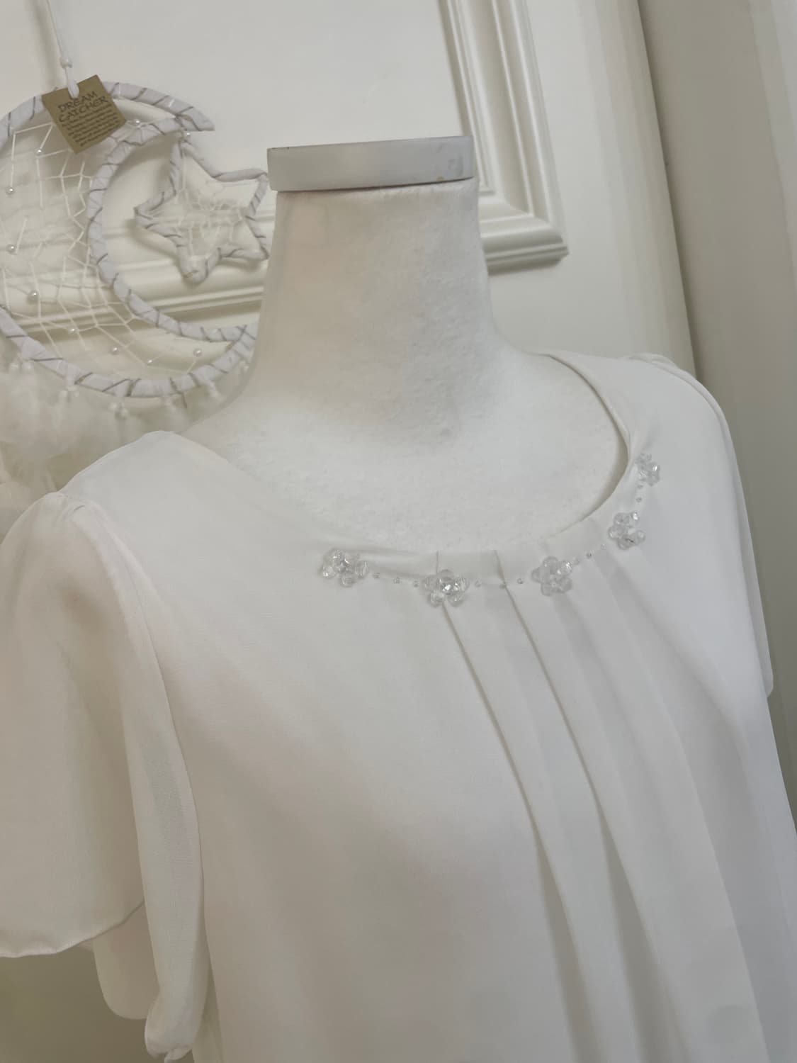 pure white crystal flower lace layer blo 상품이미지7