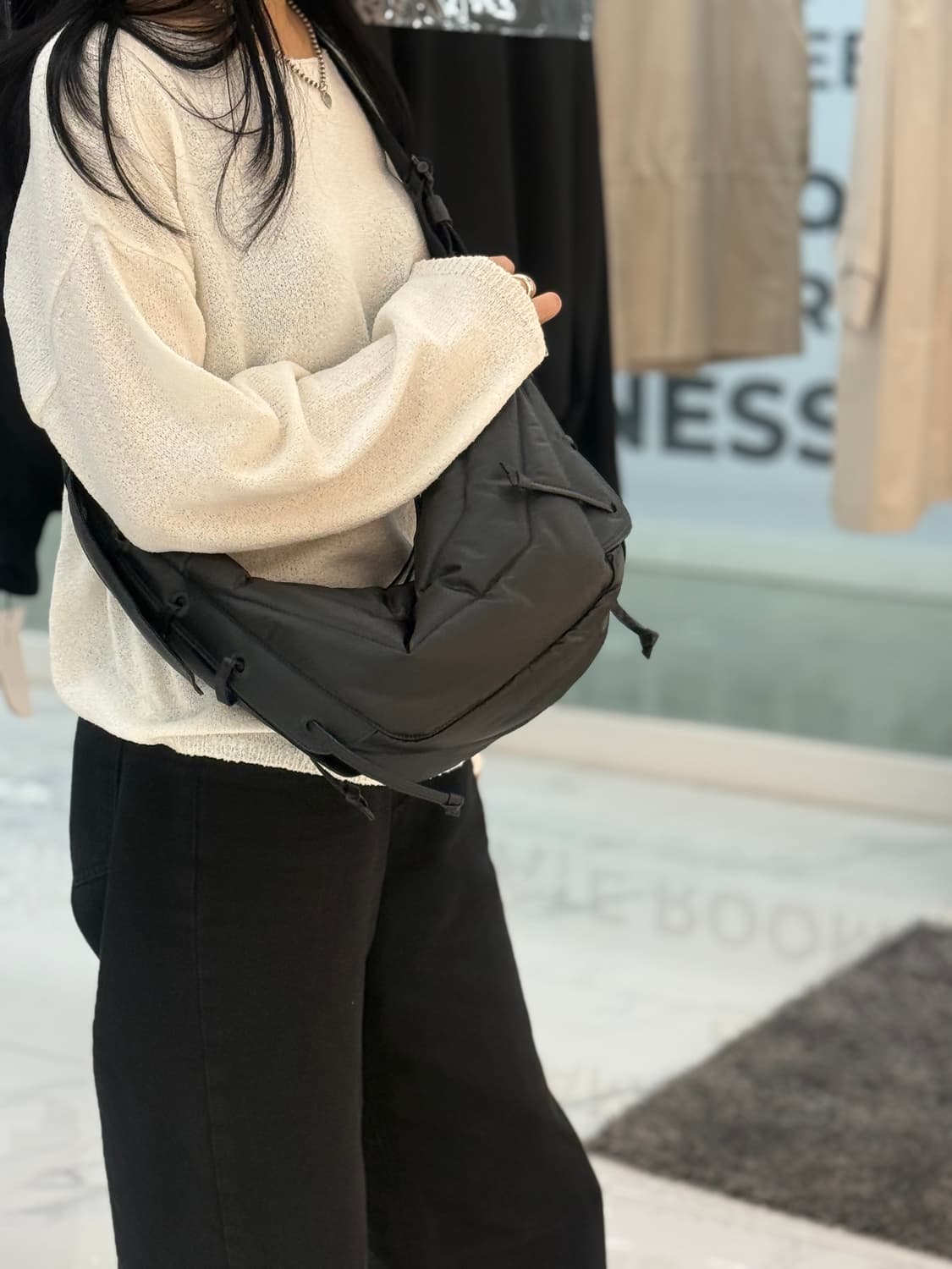 르메르 스몰 소프트 게임 백 WR 코티드 코튼 애쉬 블랙 상품이미지1