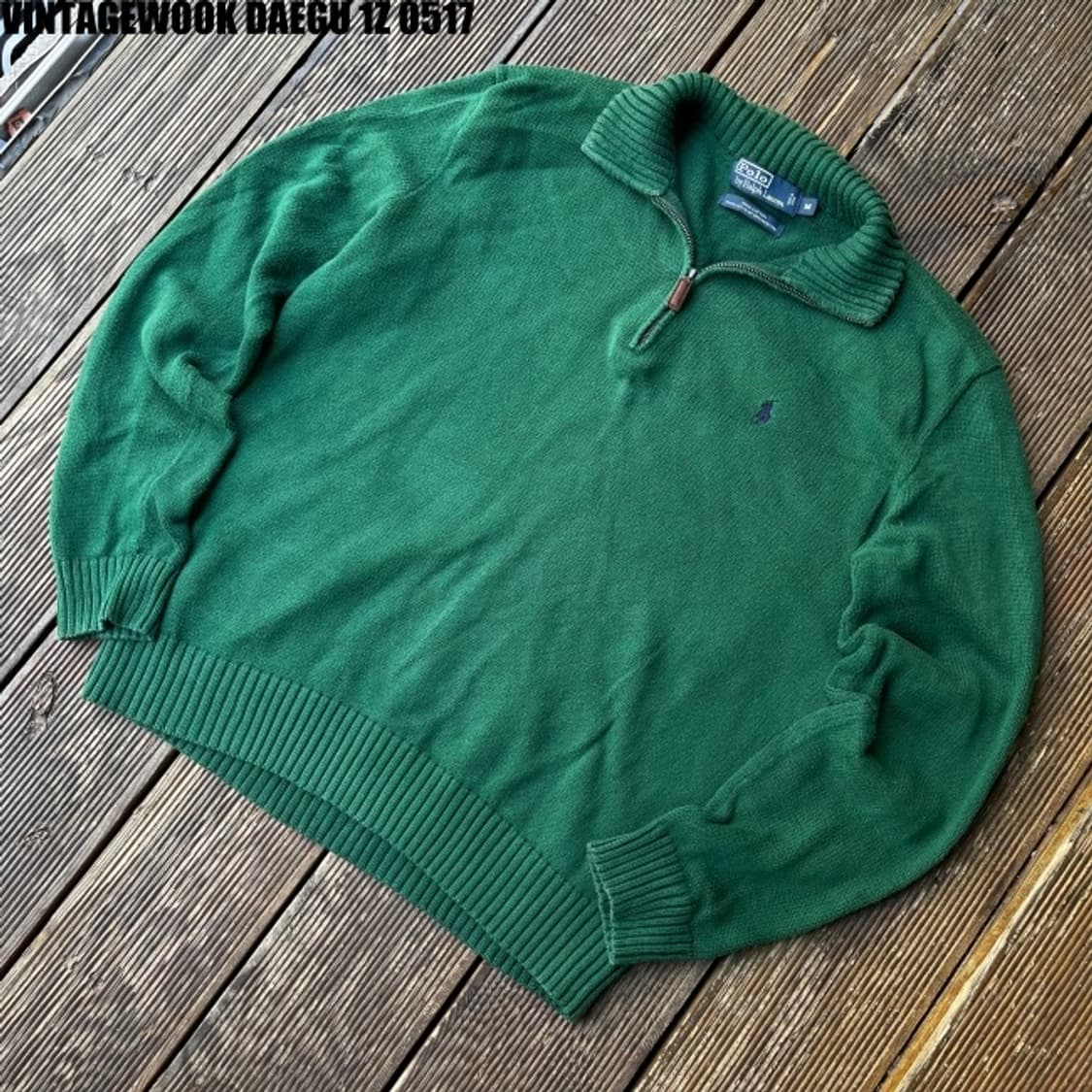 폴로 반집업 코튼 니트 상품이미지1