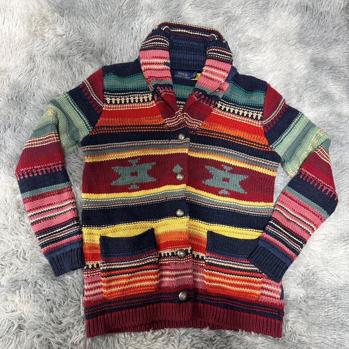 폴로랄프로렌 아즈텍 가디건 스웨터 여성 S사이즈 상품이미지6