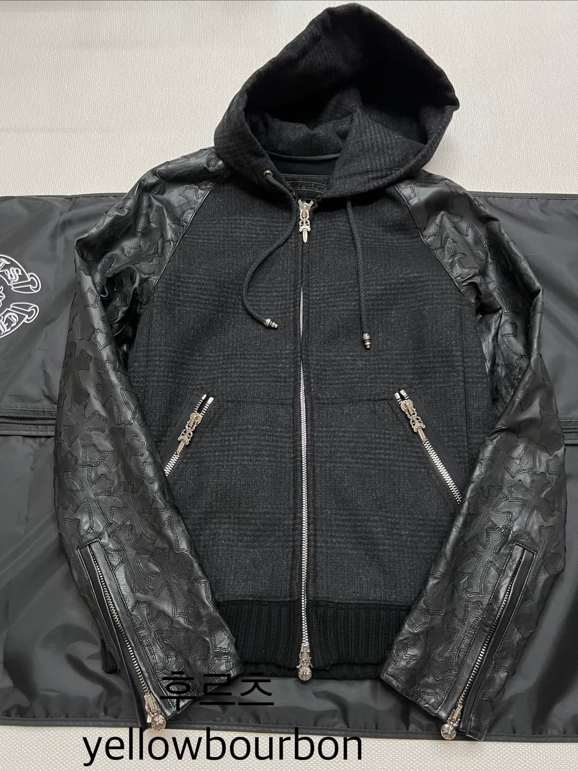 크롬하츠 크로스패치 레더 자켓 상품이미지1