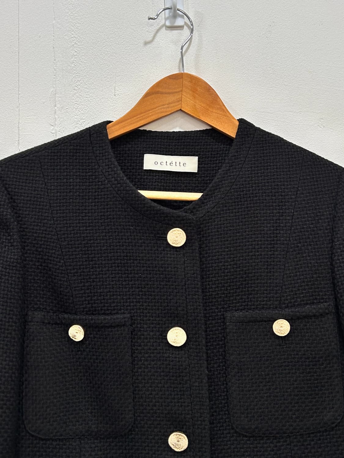 오떼뜨 octettee 블랙 크롭 트위드 자켓 S 상품이미지4