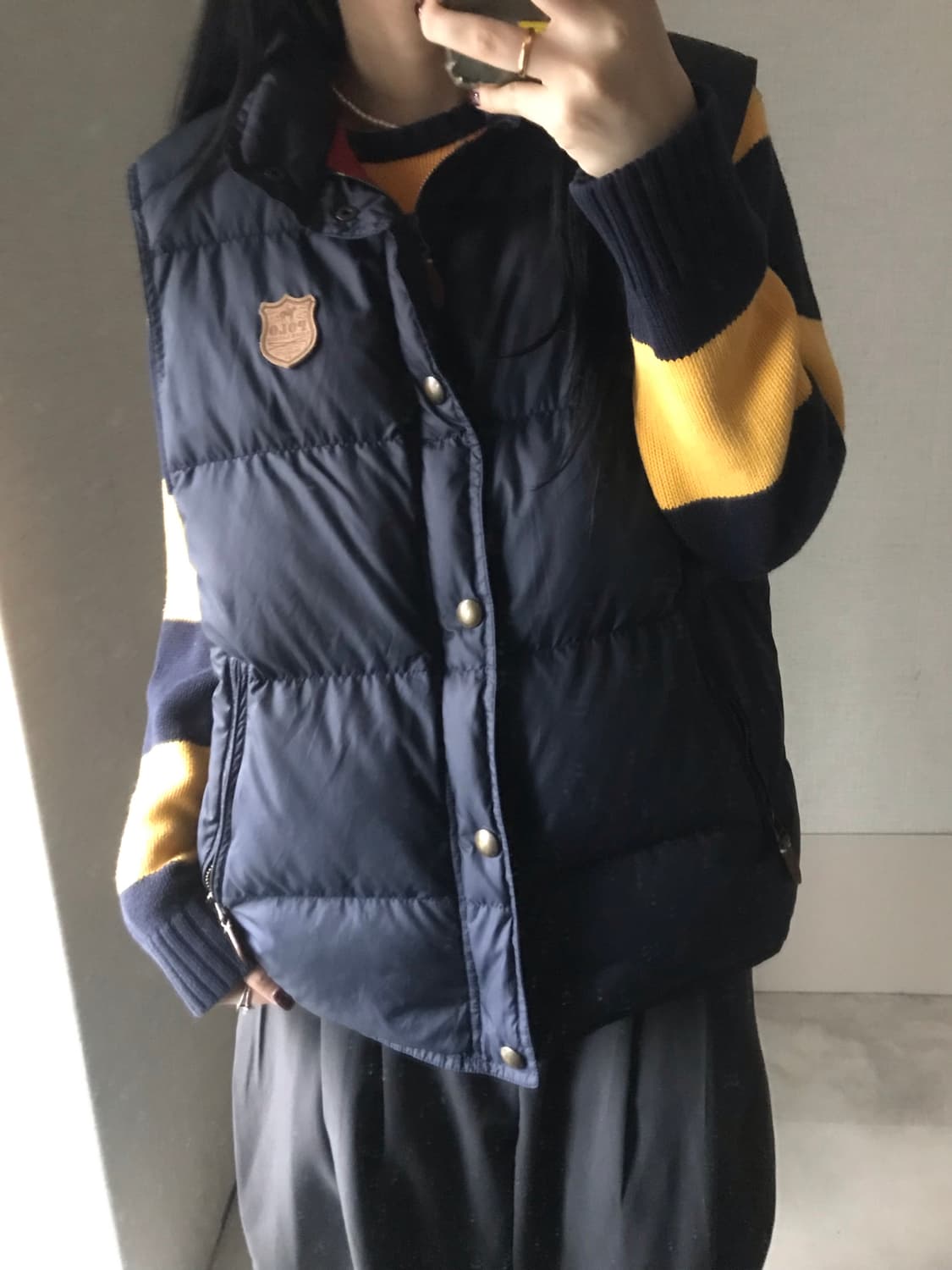 폴로 네이비 패딩 조끼 상품이미지5