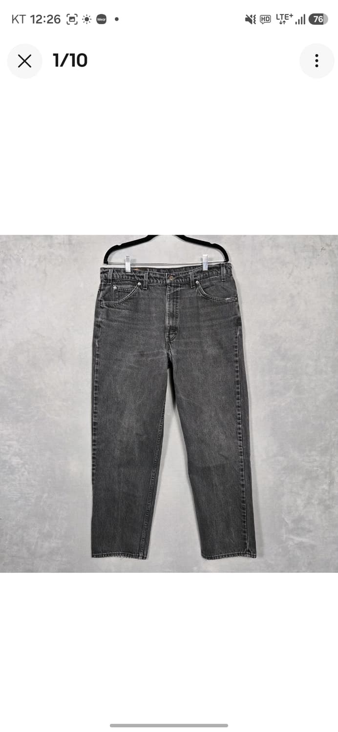 [USA제/오렌지탭] 빈티지 리바이스 550 릴랙스핏 블랙 (W38L30 상품이미지1