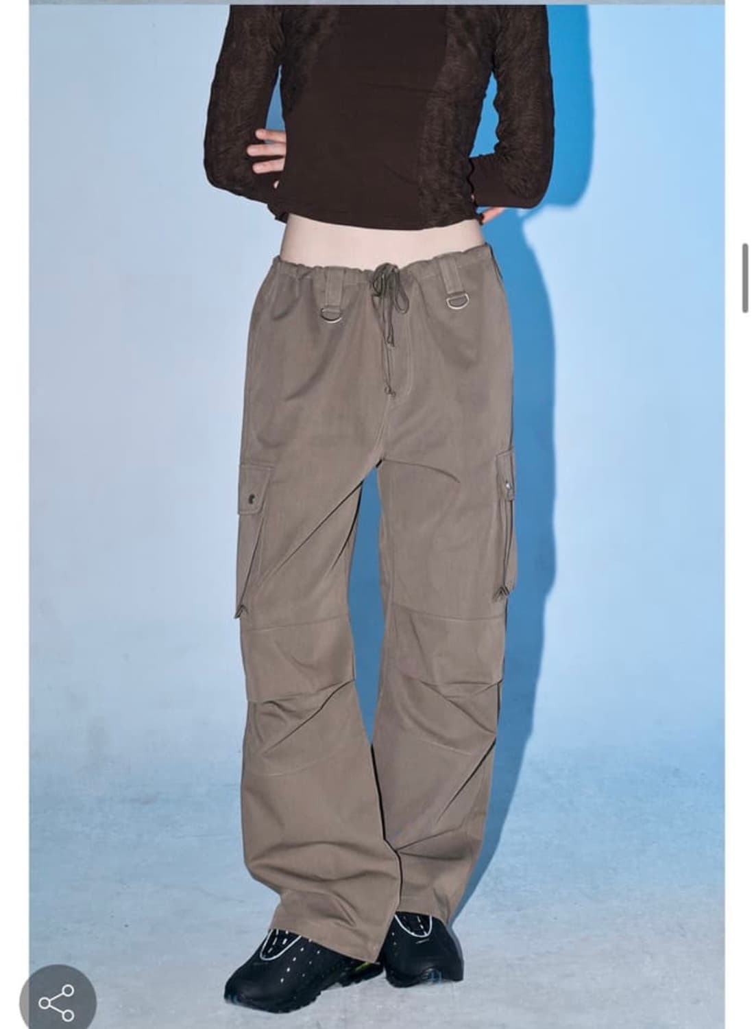 Utility flap button cargo Pants 차콜 블루 상품이미지1