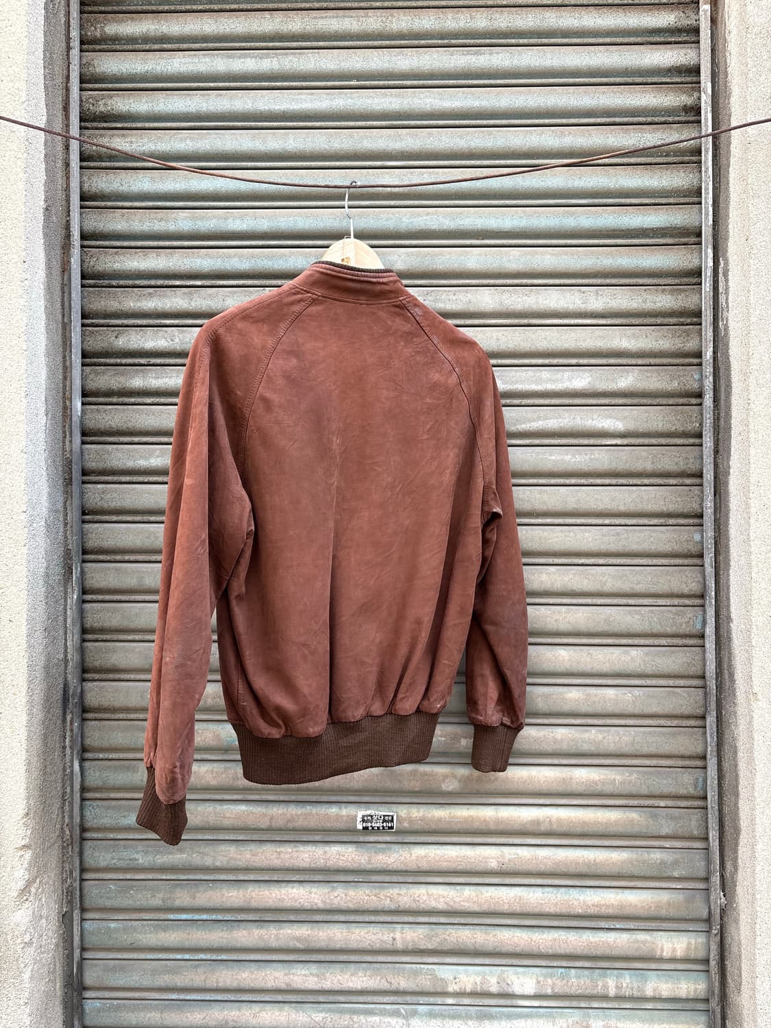 빈티지 브라운 스웨이드 봄버 재킷 상품이미지3