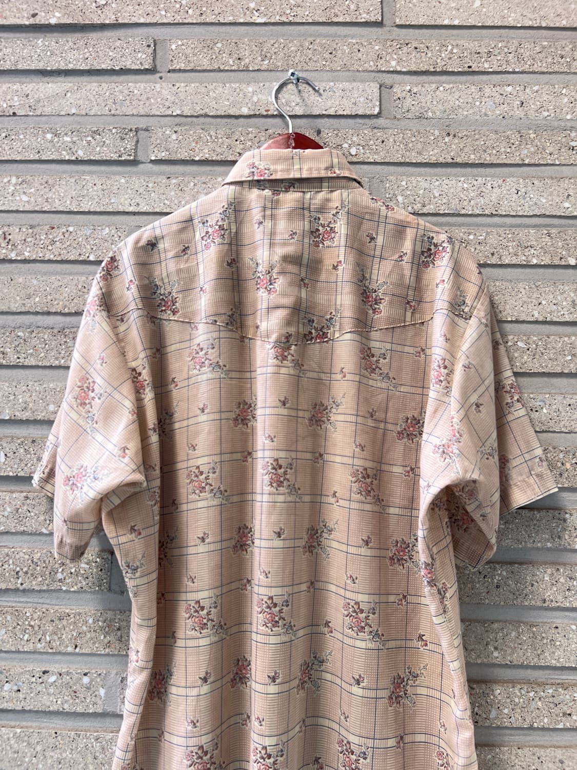 [M]80's USA 빈티지 플라워 패턴 버튼다운 웨스턴 셔츠 상품이미지5