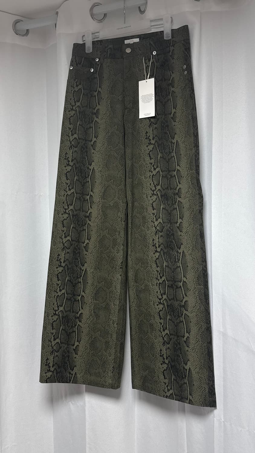 (택0 새상품)오데스 SNAKE EFFECT COTTON PANTS 상품이미지4