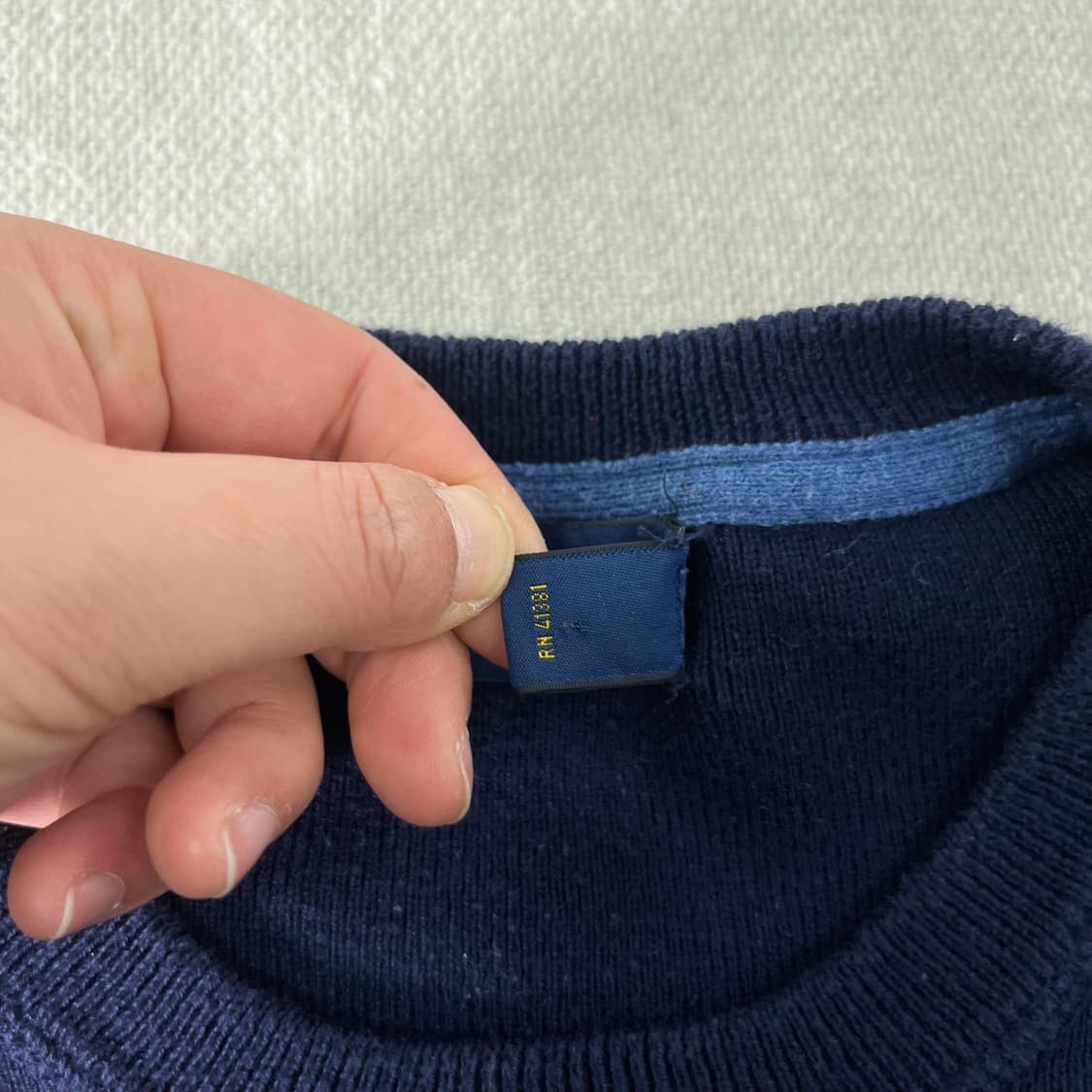 95 폴로랄프로렌 코튼 네이비 니트 상품이미지4