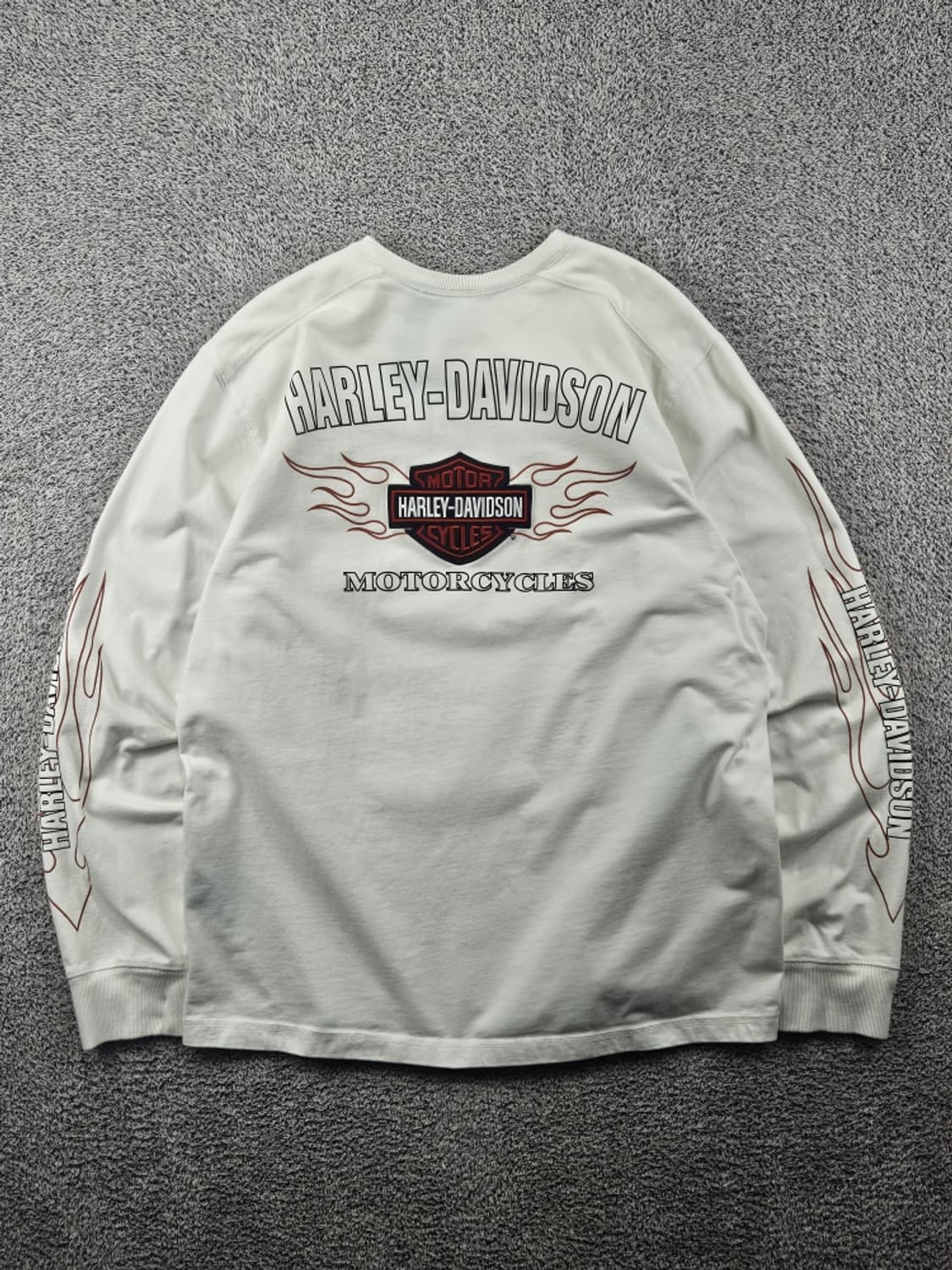 할리데이비슨 바 앤 실드 플레임 로고 롱 슬리브 ( L ) / 11522 상품이미지1
