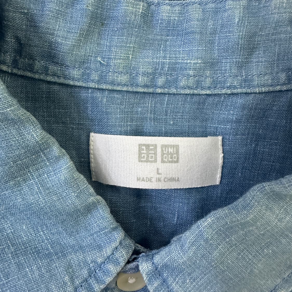 L 유니클로 린넨 긴팔 셔츠 0407D 상품이미지2