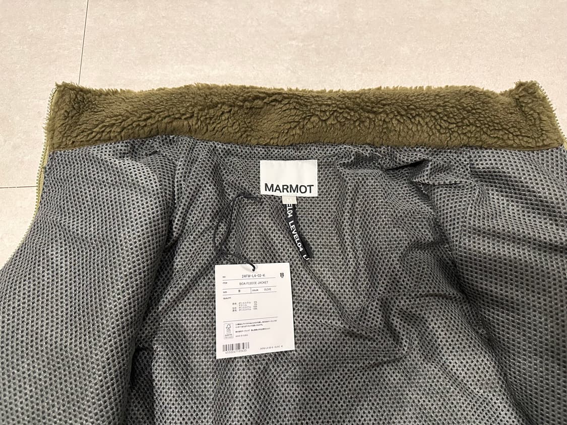 [M] 마모트캐피탈 24FW 보아 플리스 자켓 올리브 상품이미지8
