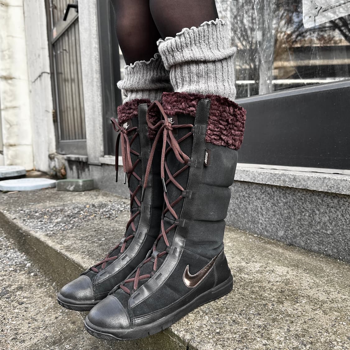 00s 나이키 가죽 & 스웨이드 니하이 부츠 상품이미지10