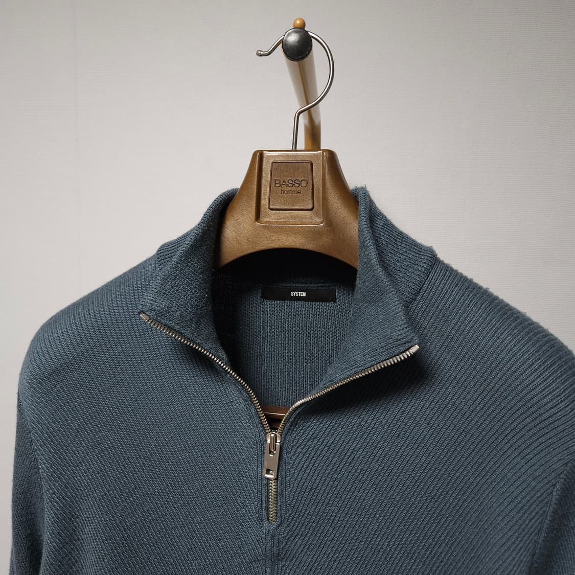 95-100 ) 시스템 남성 반집업 니트 상품이미지3