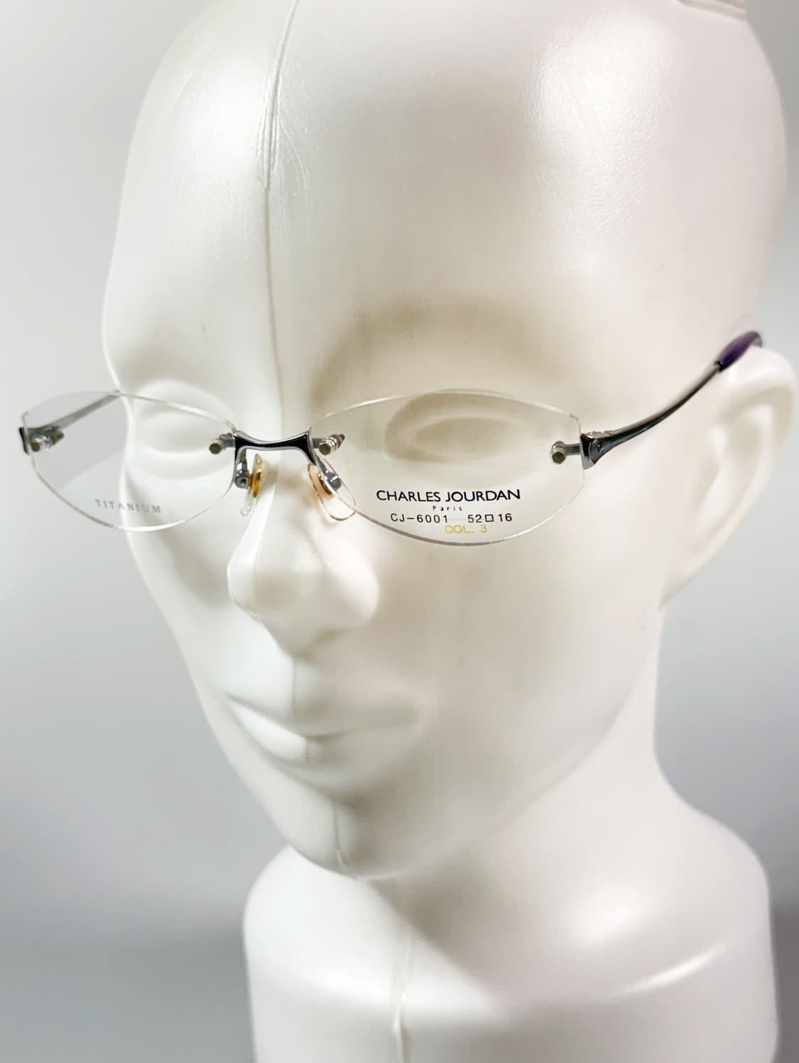 CHARLES JOURDAN 티타늄 무테 스퀘어 빈티지 안경 상품이미지9