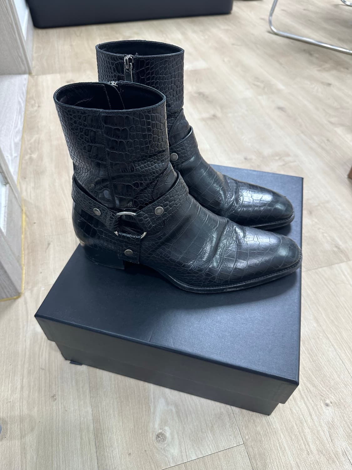 생로랑 하네스 와이어트 크로커다일 부츠 43 상품이미지3